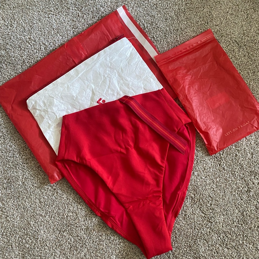 Left On Friday Red Bikini Bottom